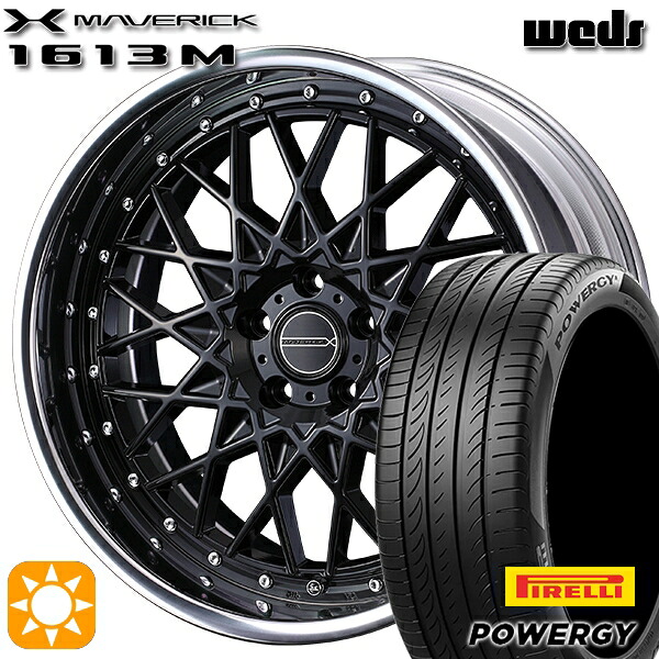 【取付対象】クラウン ヴェゼル 225/40R19 93W XL ピレリ パワジー Weds ウェッズ マーベリック 1613M GB 19インチ 8.0J 5H114.3 サマータイヤホイールセット