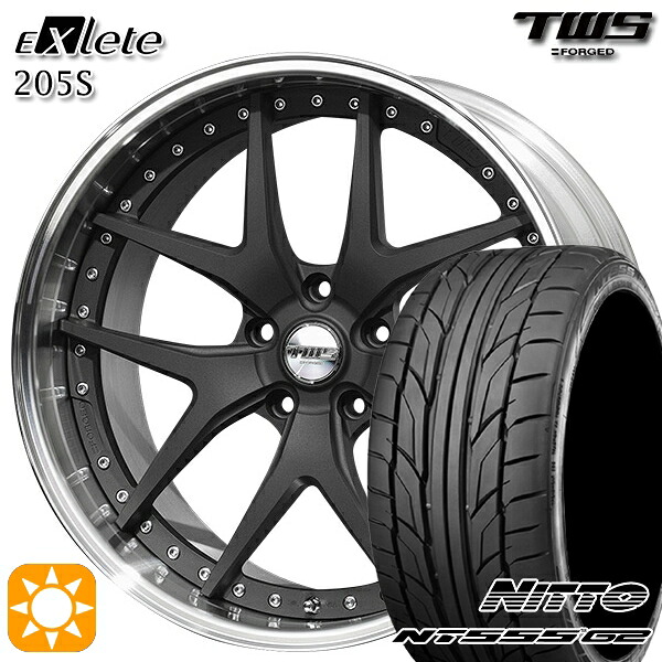 BMW G30 G14/G15/G16 F) 245/40R19 98Y XL R) 275/35R19 100Y XL ニットー NT555 G2 TWS EXlete 205S フラットショットブラック 19インチ 8.0J 9.0J 5H112 サマータイヤホイールセット |トレッド新横浜師岡店