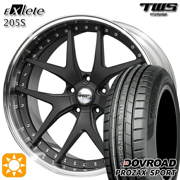 【取付対象】アウディ S4/A4 245/30R20 90Y XL DOVROAD プロザックススポーツ TWS EXlete 205S フラットショットブラック 20インチ 8.5J 5H112 サマータイヤホイールセット ｜トレッド新横浜師岡店