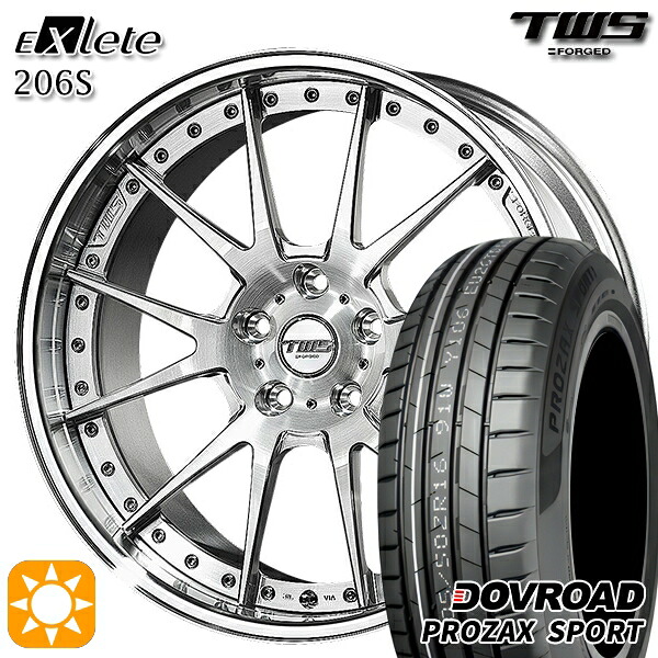 【取付対象】アウディ S4/A4 245/30R20 90Y XL DOVROAD プロザックススポーツ TWS EXlete 206S ブラッシュド 20インチ 8.5J 5H112 サマータイヤホイールセット |トレッド新横浜師岡店