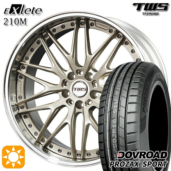 【取付対象】アウディ S4/A4 245/30R20 90Y XL DOVROAD プロザックススポーツ TWS EXlete 210M グロスパールゴールド 20インチ 8.5J 5H112 サマータイヤホイールセット ｜トレッド新横浜師岡店