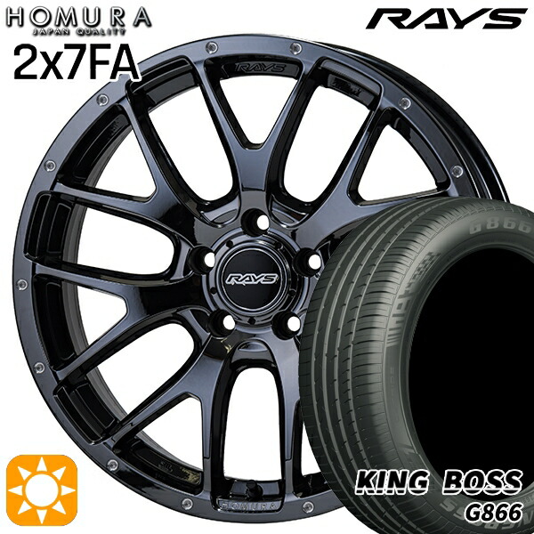 【取付対象】225/50R18 99W XL キングボス G866 RAYS 2X7 FA YNL 18インチ 7.5J 5H114.3 サマータイヤホイールセット 127,080円