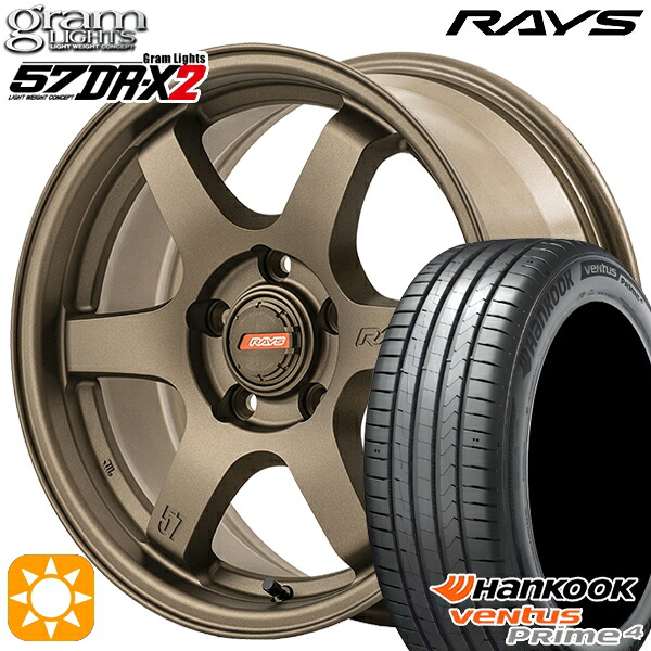 【取付対象】195/60R16 89V ハンコック veNtus PRime4 K135 RAYS グラムライツ 57DR-X2 Z2 16インチ 7.0J 5H114.3 サマータイヤホイールセット