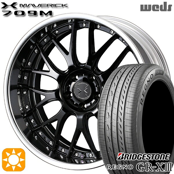 【取付対象】20アルファード 245/40R19 98W XL ブリヂストン レグノ GR-X3 Weds ウェッズ マーベリック 709M グレイズブラック 19インチ 8.0J 5H114.3 サマータイヤホイールセット