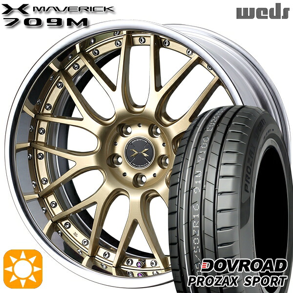 【取付対象】20アルファード 245/40R19 98Y XL DOVROAD プロザックススポーツ Weds ウェッズ マーベリック 709M サムライゴールド 19インチ 8.0J 5H114.3 サマータイヤホイールセット ｜トレッド新横浜師岡店