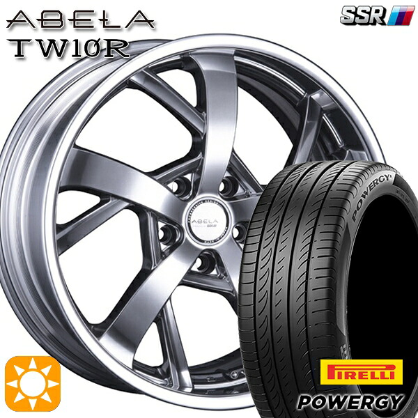 【取付対象】245/45R19 102W XL ピレリ パワジー SSR アーベラ TW10R チタンシルバー 19インチ 7.5J 5H114.3 サマータイヤホイールセット |トレッド新横浜師岡店