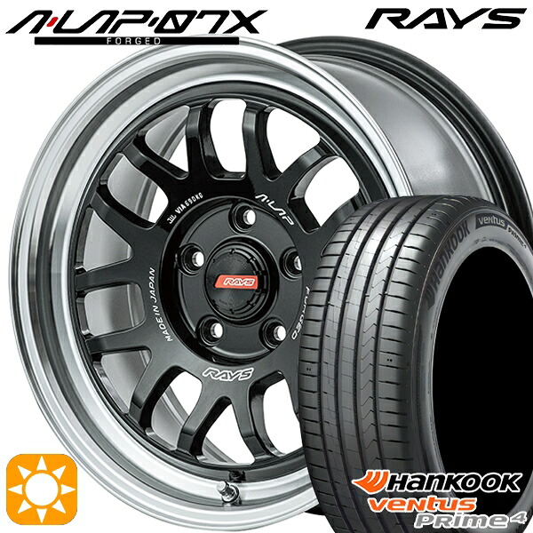 【取付対象】195/60R16 89V ハンコック veNtus PRime4 K135 RAYS A-LAP 07X BD 16インチ 7.0J 5H114.3 サマータイヤホイールセット