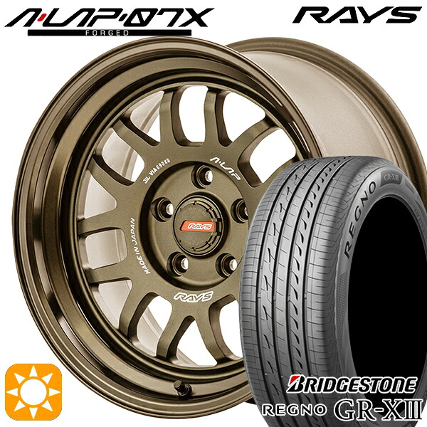 【取付対象】エスティマ ヤリスクロス 215/60R16 95V ブリヂストン レグノ GR-X3 RAYS A-LAP 07X BR 16インチ 7.0J 5H114.3 サマータイヤホイールセット ｜トレッド新横浜師岡店
