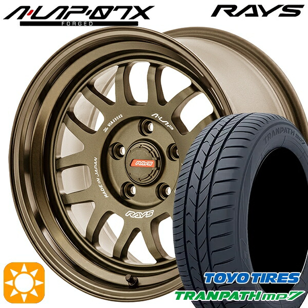 【取付対象】215/60R16 95H トーヨー トランパス mp7 RAYS A-LAP 07X BR 16インチ 7.0J 5H114.3 サマータイヤホイールセット