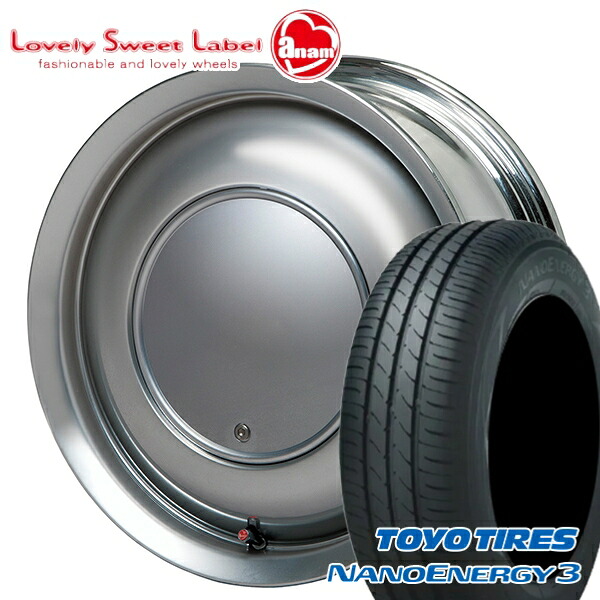 【取付対象】165/60R14 75H トーヨー ナノエナジー3 ハートボイス ラブリースイートレーベル アナム スパークメタル 14インチ 5.0J 4H100 サマータイヤホイールセット ｜トレッド新横浜師岡店