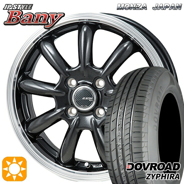 【取付対象】エブリィワゴン 165/60R14 75H DOVROAD ザイファイラ モンツァ JPスタイル バーニー GM 14インチ 4.5J 4H100 サマータイヤホイールセット