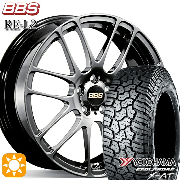 【取付対象】ライズ ロッキー LT215/70R16 100/97Q ヨコハマ ジオランダー X-AT G016 BBS RE-L2 ダイヤモンドブラック（DB） 16インチ 6.5J 4H100 サマータイヤホイールセット