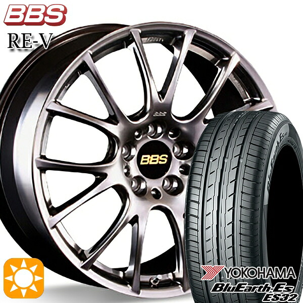 【取付対象】C-HR ヴェゼル 225/50R18 95V ヨコハマ ブルーアース ES32 BBS RE-V ダイヤモンドブラック（DB） 18インチ 8.0J 5H114.3 サマータイヤホイールセット ｜トレッド新横浜師岡店