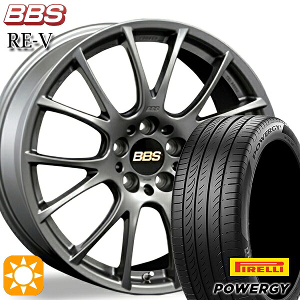 【取付対象】BMW X1 F48 X2 F39 225/45R19 96W XL ピレリ パワジー BBS RE-V マットグレイ（MGR） 19インチ 8.5J 5H112 サマータイヤホイールセット ｜トレッド新横浜師岡店