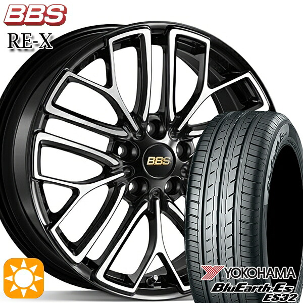 【取付対象】235/50R18 97W ヨコハマ ブルーアース ES32 BBS RE-X ブラックダイヤカット（BKD） 18インチ 7.5J 5H114.3 サマータイヤホイールセット ｜トレッド新横浜師岡店