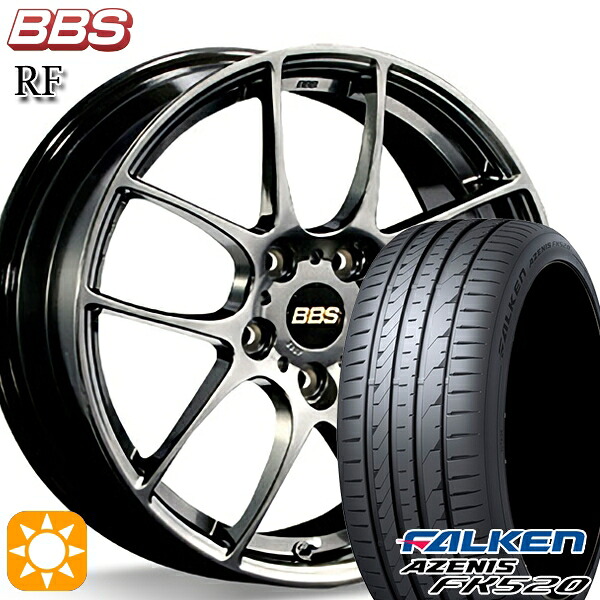 【取付対象】アウトランダー デリカD5 225/55R18 102W XL ファルケン アゼニス FK520 BBS RF ダイヤモンドブラック(DB) 18インチ 7.5J 5H114.3 サマータイヤホイールセット |トレッド新横浜師岡店