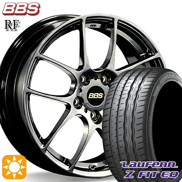 【取付対象】225/45R18 95Y XL ラウフェン Z FIT EQ LK03 BBS RF ダイヤモンドブラック（DB） 18インチ 8.0J 5H114.3 サマータイヤホイールセット