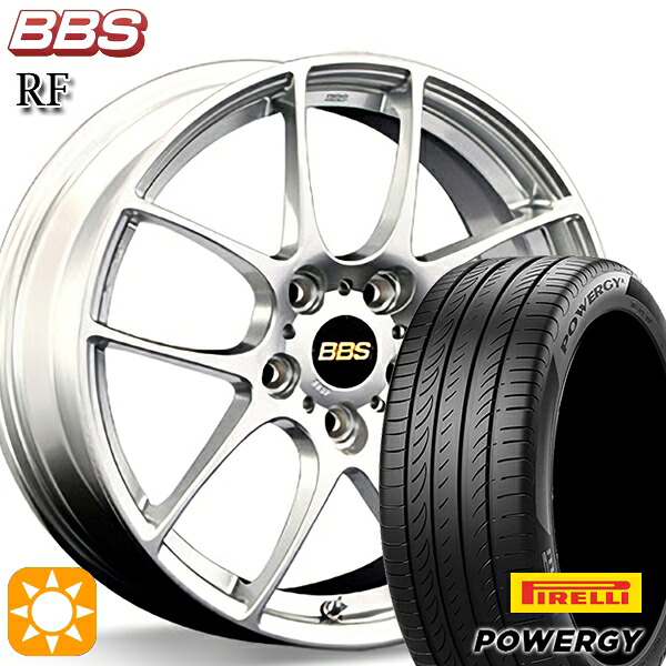 【取付対象】アクセラ アテンザ 215/45R18 93W XL ピレリ パワジー BBS RF ダイヤモンドシルバー(DS) 18インチ 7.5J 5H114.3 サマータイヤホイールセット |トレッド新横浜師岡店