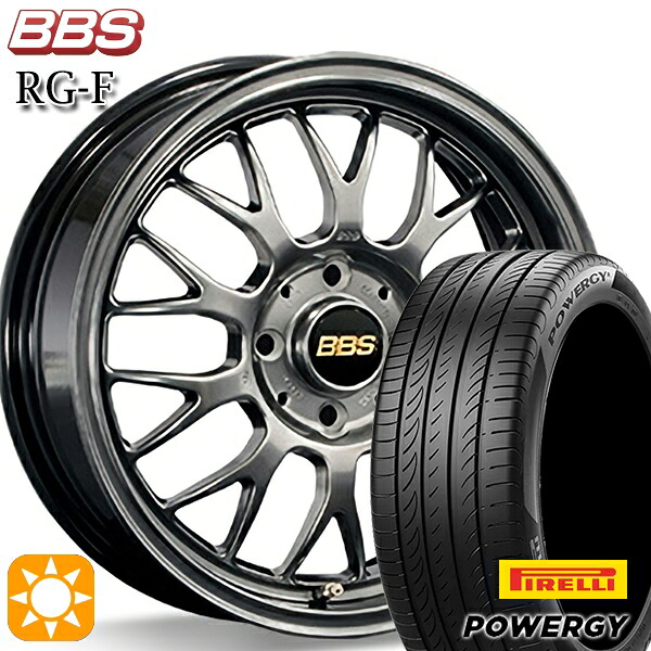 【取付対象】フィット アクア 185/60R15 84H ピレリ パワジー BBS RG-F ダイヤモンドブラック(DB) 15インチ 6.5J 4H100 サマータイヤホイールセット |トレッド新横浜師岡店