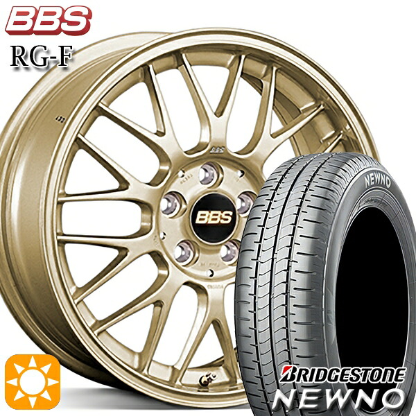 【取付対象】205/60R16 92H ブリヂストン ニューノ BBS RG-F ゴールド(GL) 16インチ 6.5J 5H100 サマータイヤホイールセット |トレッド新横浜師岡店