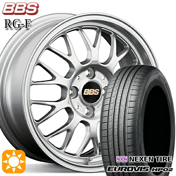 【取付対象】185/65R15 ネクセン ロードストーン ユーロビズ HP02 BBS RG-F シルバー（SL） 15インチ 6.0J 4H100 サマータイヤホイールセット