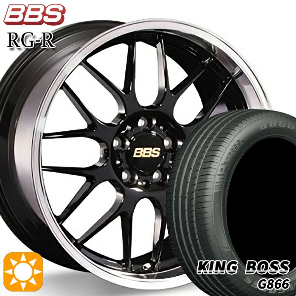 【取付対象】リーフ レヴォーグ 215/50R17 95W XL キングボス G866 BBS RG-R ブラックダイヤカット（BKD） 17インチ 7.0J 5H114.3 サマータイヤホイールセット 199,485円