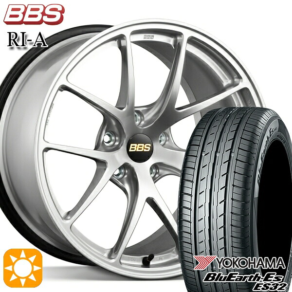 【取付対象】235/50R18 97W ヨコハマ ブルーアース ES32 BBS RI-A ダイヤモンドシルバー（DS） 18インチ 7.5J 5H114.3 サマータイヤホイールセット ｜トレッド新横浜師岡店