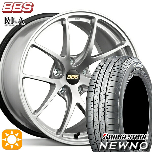 【取付対象】235/50R18 97V ブリヂストン ニューノ BBS RI-A ダイヤモンドシルバー（DS） 18インチ 7.5J 5H114.3 サマータイヤホイールセット ｜トレッド新横浜師岡店