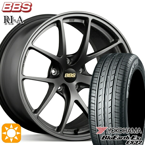 【取付対象】215/40R18 85W ヨコハマ ブルーアース ES32 BBS RI-A マットグレイ(MGR) 18インチ 7.5J 5H100 サマータイヤホイールセット |トレッド新横浜師岡店