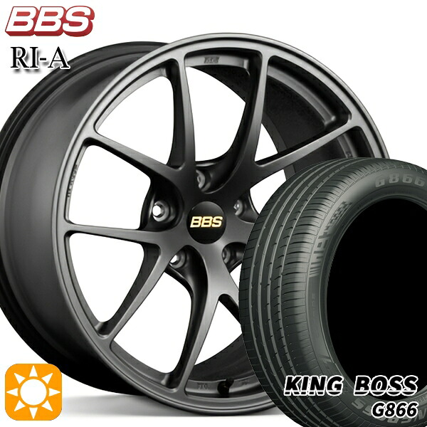 【取付対象】225/45R18 95W XL キングボス G866 BBS RI-A マットグレイ（MGR） 18インチ 8.0J 5H114.3 サマータイヤホイールセット ｜トレッド新横浜師岡店