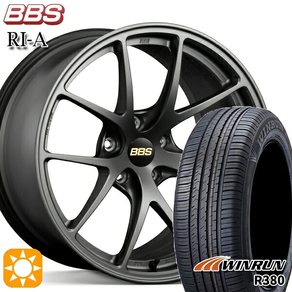 【取付対象】マツダ6 エクストレイル 225/60R18 104V XL ウィンラン R380 BBS RI-A マットグレイ（MGR） 18インチ 8.0J 5H114.3 サマータイヤホイールセット ｜トレッド新横浜師岡店