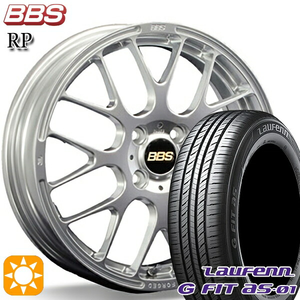 【取付対象】マツダ2 ノート 195/55R16 87V ラウフェン G FIT as-01 LH42 BBS RP ダイヤモンドシルバー（DS） 16インチ 6.0J 4H100 サマータイヤホイールセット
