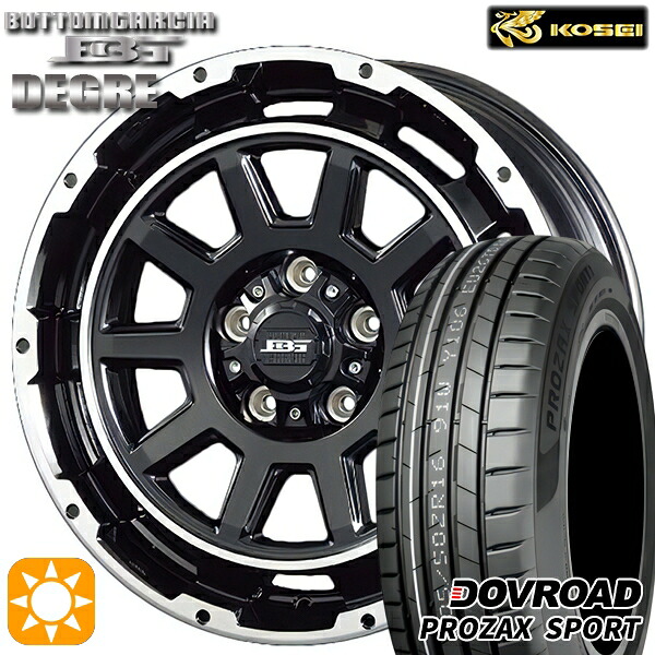 【取付対象】リーフ レヴォーグ 215/50R17 95W XL DOVROAD プロザックススポーツ コーセイ ボトムガルシア ディグレ ブラックポリッシュ 17インチ 7.0J 5H114.3 サマータイヤホイールセット |トレッド新横浜師岡店