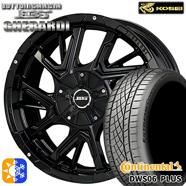 215/50R17 95W XL コンチネンタル DWS06+ コーセイ ボトムガルシア ゲラルディ グロッシーブラック 17インチ 7.0J 5H114.3 オールシーズンタイヤホイールセット