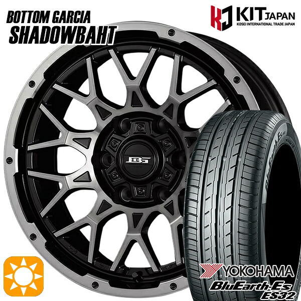 【取付対象】ヤリスクロス 215/60R16 95H ヨコハマ ブルーアース ES32 ボトムガルシア シャドウバーツ BKP/BC 16インチ 7.0J 5H114.3 +38 サマータイヤホイールセット |トレッド新横浜師岡店