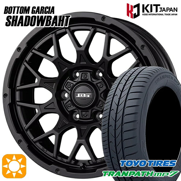 【取付対象】215/65R16 98H トーヨー トランパス mp7 ボトムガルシア シャドウバーツ MBK 16インチ 7.0J 5H114.3 +38 サマータイヤホイールセット ｜トレッド新横浜師岡店