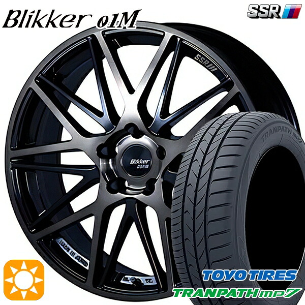 【取付対象】215/60R17 96H トーヨー トランパス mp7 SSR ブリッカー 01M ブラックブロンズ 17インチ 7.0J 5H114.3 サマータイヤホイールセット