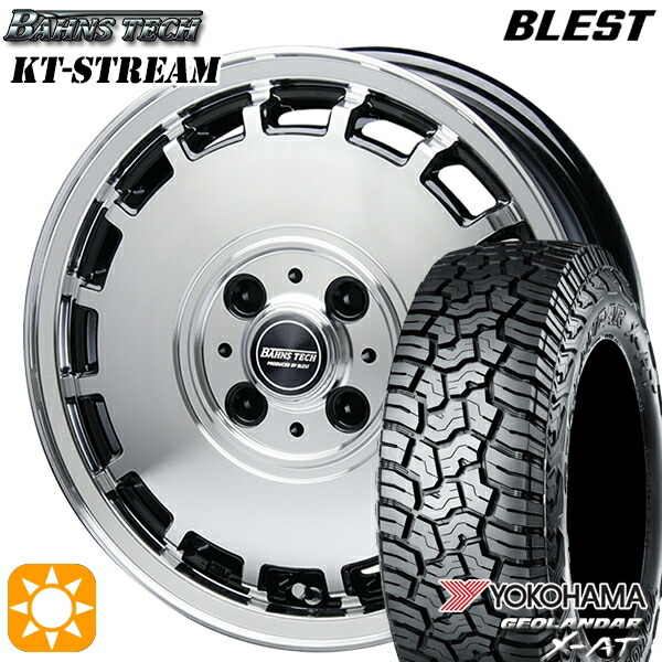 【取付対象】145R14C 85/83Q ヨコハマ ジオランダーX-AT G016 ブレスト バーンズテック KTストリーム ブラックポリッシュ 14インチ 4.5J 4H100 サマータイヤホイールセット 54,180円