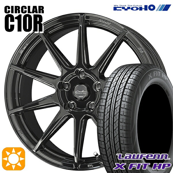 【取付対象】215/60R17 96H ラウフェン X FIT HP LA41 KYOHO サーキュラー C10R グロスブラック 17インチ 7.0J 5H100 サマータイヤホイールセット |トレッド新横浜師岡店