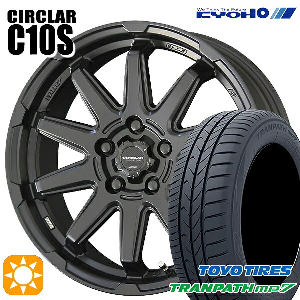【取付対象】215/55R17 94V トーヨー トランパス mp7 KYOHO サーキュラー C10S マットブラック 17インチ 7.0J 5H114.3 サマータイヤホイールセット