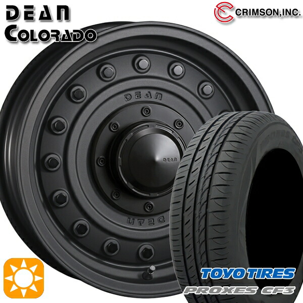 【取付対象】エスティマ ヤリスクロス 215/60R16 95H トーヨー プロクセス CF3 クリムソン ディーン コロラド マットチャコールブラック 16インチ 7.0J 5H114.3 サマータイヤホイールセット