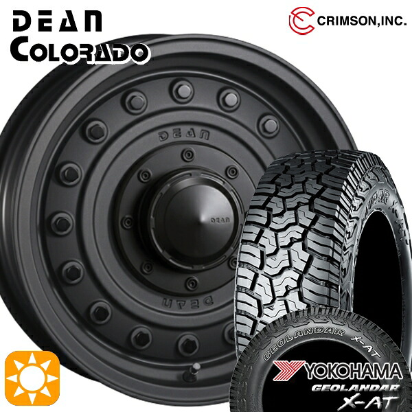 【取付対象】200系ハイエース 215/65R16 109/107Q ヨコハマ ジオランダー X-AT G016 OWL クリムソン ディーン コロラド マットチャコールブラック 16インチ 6.5J 6H139.7 サマータイヤホイールセット |トレッド新横浜師岡店