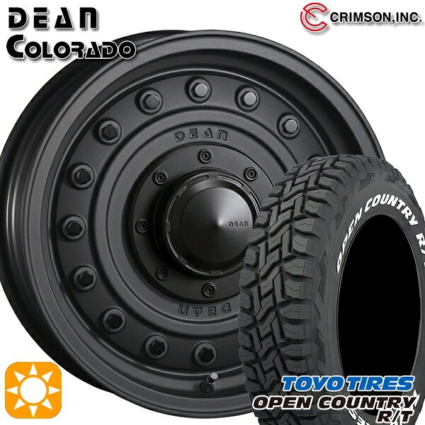 【取付対象】215/65R16C 109/107Q トーヨー オープンカントリー R/T ホワイトレター クリムソン ディーン コロラド マットチャコールブラック 16インチ 6.5J 6H139.7 サマータイヤホイールセット ｜トレッド新横浜師岡店