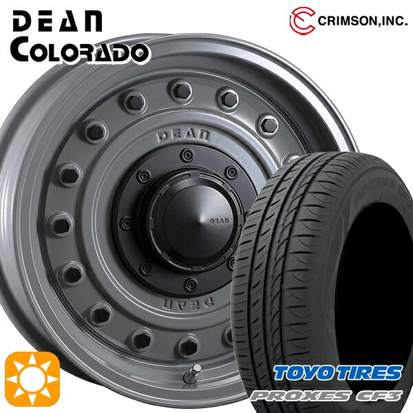 【取付対象】エスティマ ヤリスクロス 215/60R16 95H トーヨー プロクセス CF3 クリムソン ディーン コロラド スティールグレー 16インチ 7.0J 5H114.3 サマータイヤホイールセット