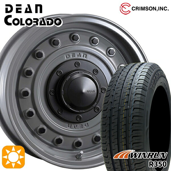 【取付対象】215/65R16 109/107R ウィンラン R350 クリムソン ディーン コロラド スティールグレー 16インチ 6.5J 6H139.7 サマータイヤホイールセット