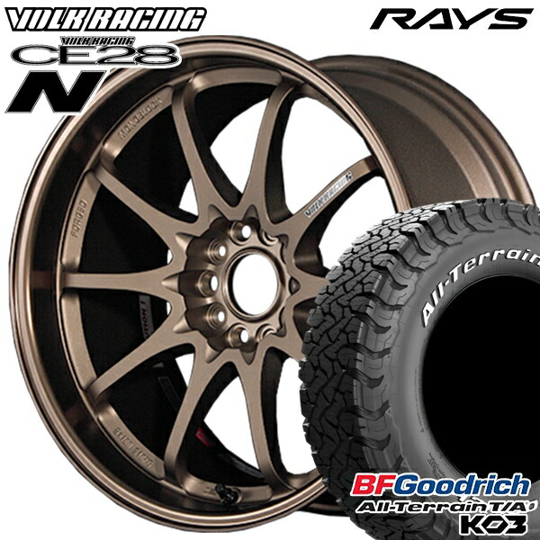 【取付対象】215/70R16 100/97S RWL BFグッドリッチ オールテレーン T/A KO3 RAYS ボルクレーシング CE28N 10スポーク BR 16インチ 7.0J 5H114.3 サマータイヤホイールセット