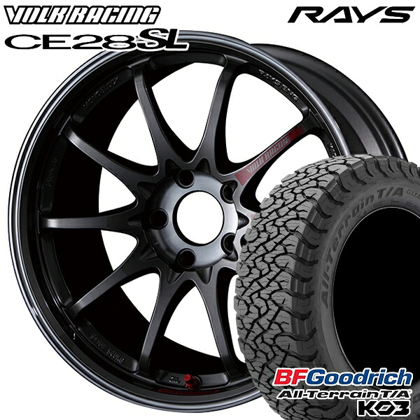 【取付対象】225/65R17 107/103S RBL BFグッドリッチ オールテレーン T/A KO3 RAYS ボルクレーシング CE28 SL PG 17インチ 7.5J 5H114.3 サマータイヤホイールセット |トレッド新横浜師岡店