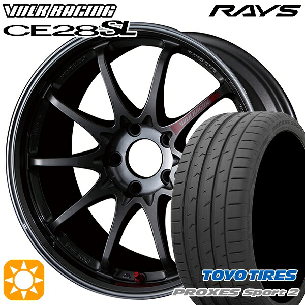 【取付対象】235/50R18 101Y XL トーヨー プロクセススポーツ2 RAYS ボルクレーシング CE28 SL PG 18インチ 8.0J 5H114.3 サマータイヤホイールセット ｜トレッド新横浜師岡店