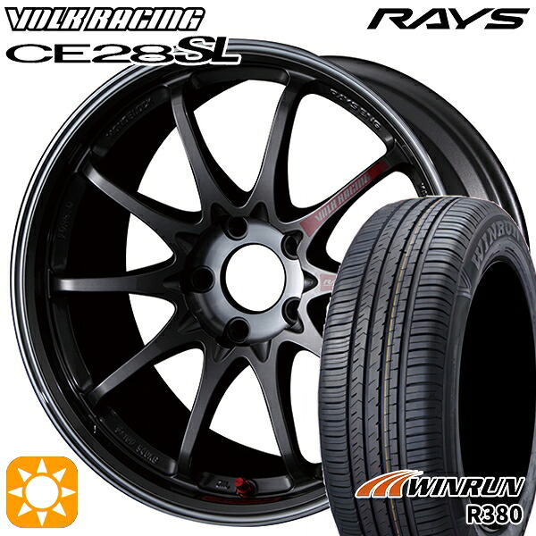 【取付対象】225/60R17 99V ウィンラン R380 RAYS ボルクレーシング CE28 SL PG 17インチ 7.5J 5H114.3 サマータイヤホイールセット ｜トレッド新横浜師岡店
