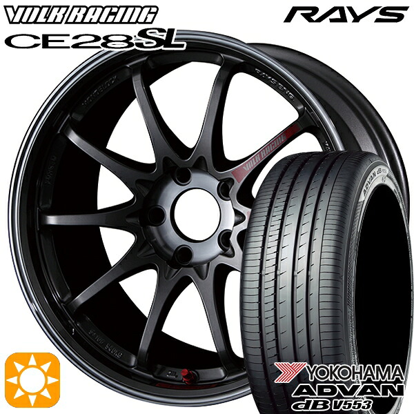【取付対象】カムリ ヴェゼル 215/55R17 94W ヨコハマ アドバンデシベル V553 RAYS ボルクレーシング CE28 SL PG 17インチ 7.5J 5H114.3 サマータイヤホイールセット |トレッド新横浜師岡店